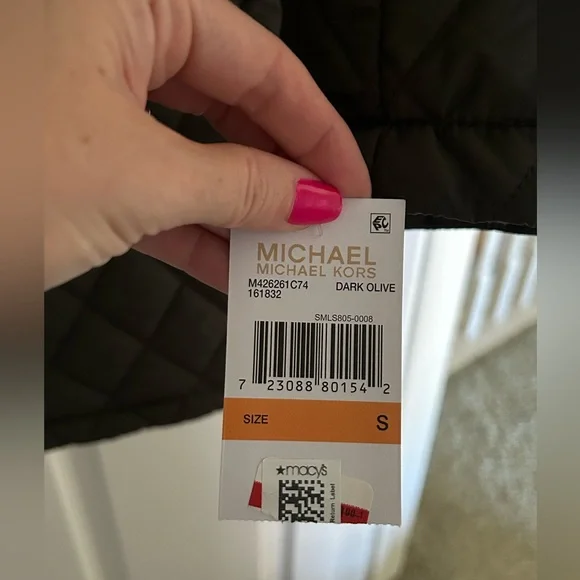 Women’s Faux-Fur-Collar Quilted Coat by Michael Kors - Picture 10 of 15